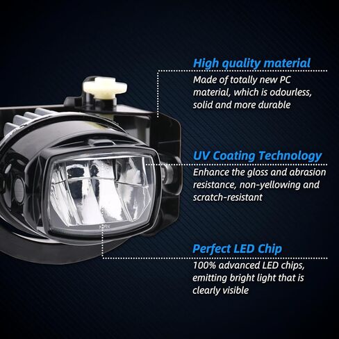 Fog Light Assemblies For F150 2009-2014 Ford, Upgrade Replacement Fog Lamp Assembly Kit, 200% Brighter than Original Assembly, 3000K Yellow IP67 DC 12V 2Pcs, FL3Z-15200-A in Kuwait