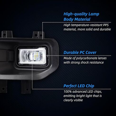 Fog Light Assemblies For F150 2009-2014 Ford, Upgrade Replacement Fog Lamp Assembly Kit, 200% Brighter than Original Assembly, 3000K Yellow IP67 DC 12V 2Pcs, FL3Z-15200-A in Saudi Arabia