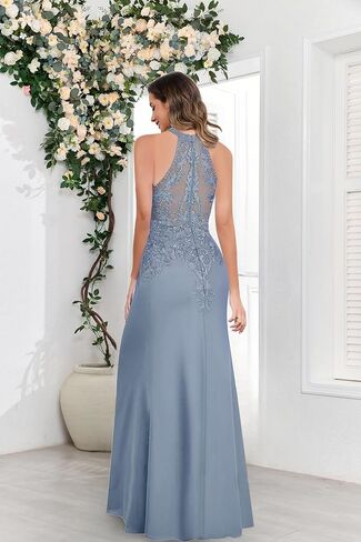 الدانتيل الأم لفساتين العروس شيفون ترتر هاتفيات الرسن عن العنق in Kuwait