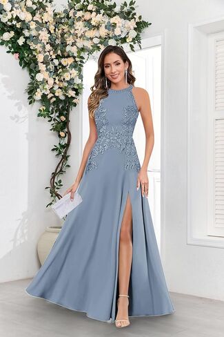 الدانتيل الأم لفساتين العروس شيفون ترتر هاتفيات الرسن عن العنق in Kuwait