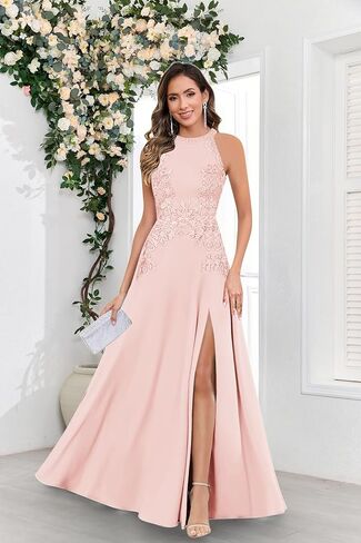 الدانتيل الأم لفساتين العروس شيفون ترتر هاتفيات الرسن عن العنق in Kuwait