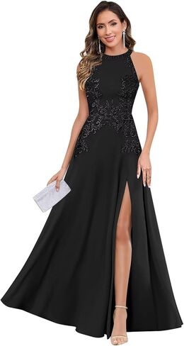 الدانتيل الأم لفساتين العروس شيفون ترتر هاتفيات الرسن عن العنق in Kuwait