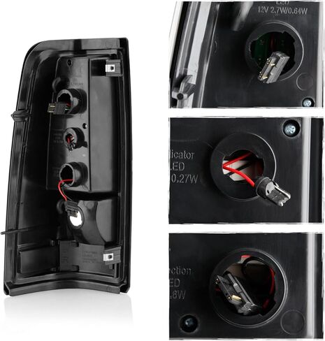 PENSUN Tail Lights Assembly Set Compatible With 2003 2004 2005 2006 Chevy Silverado 1500 2500 Rear Brake Lamp Pair Left+Right W/LED Black GM2800161 GM2801161 in Kuwait