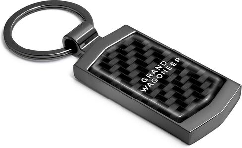 for Jeep Grand Wagoneer Real 3K Carbon Fiber Metal Case Key Chain in Saudi Arabia