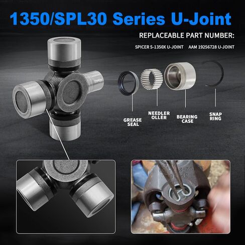 5-1350x مفصل عالمي لسلسلة 1350/SPL30 غير قابلة للوقت ، قطر غطاء U 1.188 "× الطول 3.625" ، نمط OSR مع حلقة SNAP in Saudi Arabia
