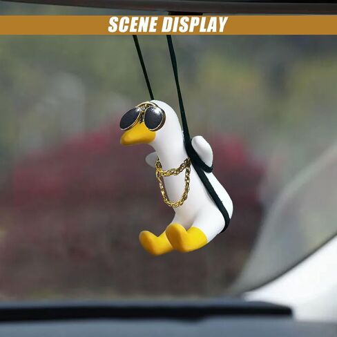 Swinging Panda Rearview Mirror Pendant - Swing Panda Car Interior Rear View Mirror Charm Hanging Accessories - Super Cute Panda Decoration Universal for Car/Office/Home/Room (Panda) in Saudi Arabia