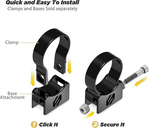 Scosche PSM21009-20 BaseClamp 9 "Panoramic View Mirror مع 2.0" مشبك الأنبوب ل ATV's UTV و Side X Sides in Kuwait