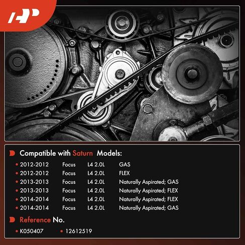 A-Premium Stretch Fit Serpentine Drive Belt متوافق مع Ford Focus 2012 2013 2014 2.0L in Saudi Arabia
