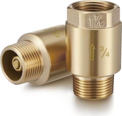 Zonon 2 PCS 1-1/4 بوصة صمام تحقق من إحدى الطرق النحاسية في خط الفحص صمام مع الوقاية من التدفق الخلفي 1.25 "NPT ذكر في 1.25" in Kuwait