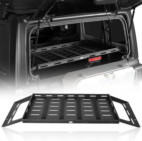 Hooke Road JL 2 Door Rear Trunk Cargo Rack for 2018-2025 Jeep Wrangler JL 2 Doors Hard Top - Steel Tray Interior Storage Luggage Carrier in Saudi Arabia