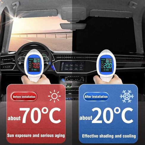 تناسب لكزس ES350 ES300 ES240 2007-2012 ، شمس الزجاج الأمامي للسيارة ، ظلال شمسية قابلة للطي محمولة لزجاجات السيارات ، الأسود in Kuwait