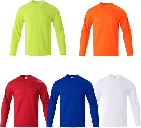 TanBridge Men's T-Shirts Long Sleeve Workout Shirt for Men Sun Protection Athletic Shirts 3-5 Pack in Kuwait