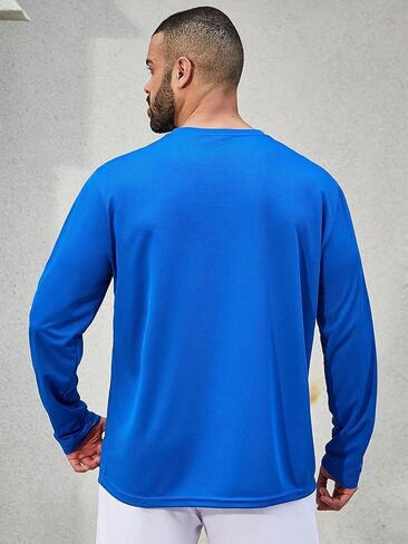 TanBridge Men's T-Shirts Long Sleeve Workout Shirt for Men Sun Protection Athletic Shirts 3-5 Pack in Kuwait