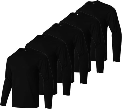 TanBridge Men's T-Shirts Long Sleeve Workout Shirt for Men Sun Protection Athletic Shirts 3-5 Pack in Kuwait