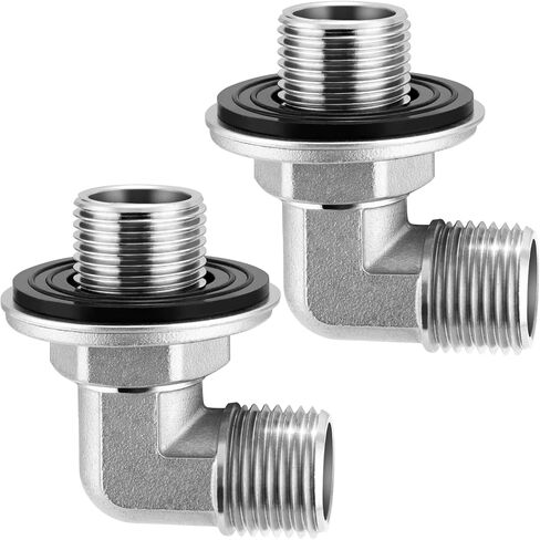 Wall Mount Commercial Faucet Installation kit,90 dergee backsplash Mount Set for Stainless Steel Commercial Kitchen Prep & Utility Sink,Lead-Free 2 Pack in Saudi Arabia