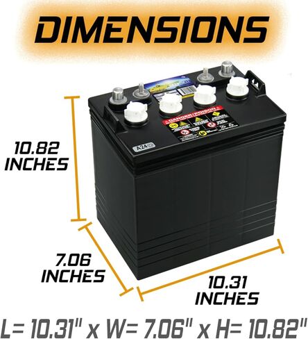 Crown CR-165 بديلة بديل لـ Trojan T875 8 Volt ، 165 AH بطارية الدورة العميقة x6 in Saudi Arabia