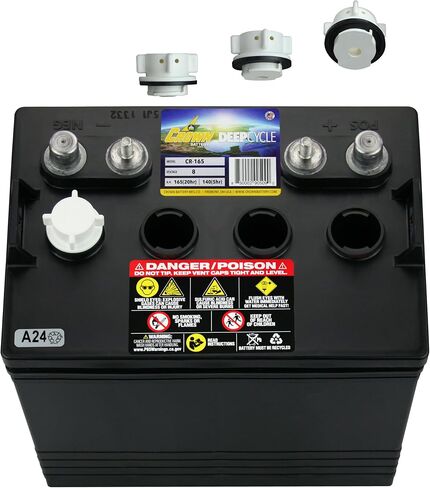 Crown CR-165 بديلة بديل لـ Trojan T875 8 Volt ، 165 AH بطارية الدورة العميقة x6 in Saudi Arabia