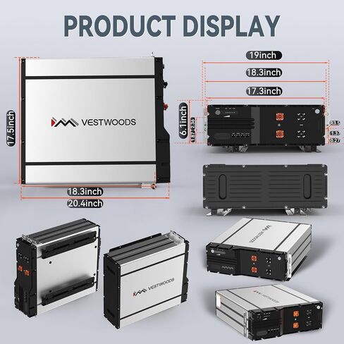بطارية فيستوودز 48V 100AH الليثيوم ، 16 خلايا LIFEPO4 5.12 كيلو وات ، 100A BMS 5120W ، 15 سنة من الحياة ، رف وجدار ، نظام شمسي ، RV ، تخزين الطاقة البحري ، خارج الشبكة ، ألواح الطاقة الشمسية in Saudi Arabia