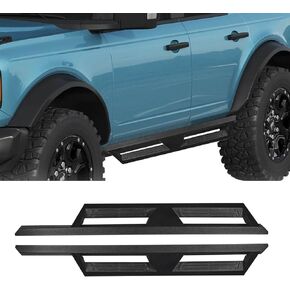 Running Boards Bronco Side Step, Black Powder Coated Nerf Bars Carbon Steel Off-Road Running Boards Compatible with 2021 2022 2023 2024 Ford Bronco 4 Door SUV in Kuwait