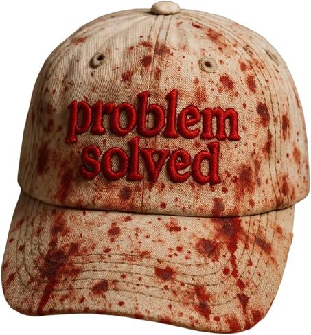 Problem Solved Halloween Hat Horror Funny Halloween Unisex Hat Bloody Cap in Saudi Arabia
