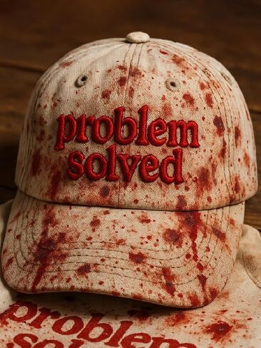 Problem Solved Halloween Hat Horror Funny Halloween Unisex Hat Bloody Cap in Saudi Arabia