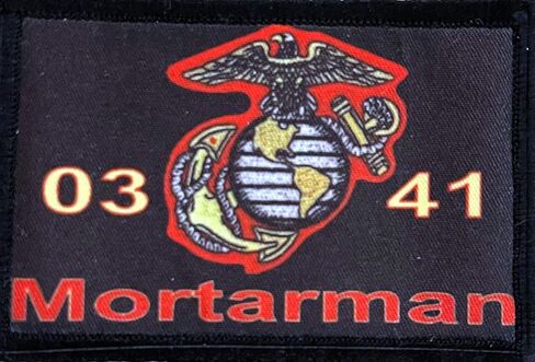 0341 Marine Mortarman MOS Morale Patch & Loop Patch -made في الولايات المتحدة الأمريكية- in Saudi Arabia