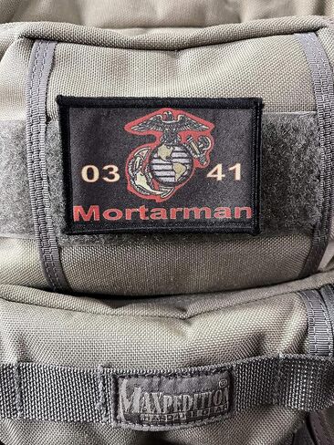 0341 Marine Mortarman MOS Morale Patch & Loop Patch -made في الولايات المتحدة الأمريكية- in Saudi Arabia