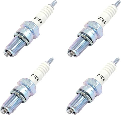 Set of 4 - NGK D7EA Spark Plugs - 7912 - Fits Honda Kawasaki Suzuki Yamaha Vintage Motorcycles in Saudi Arabia