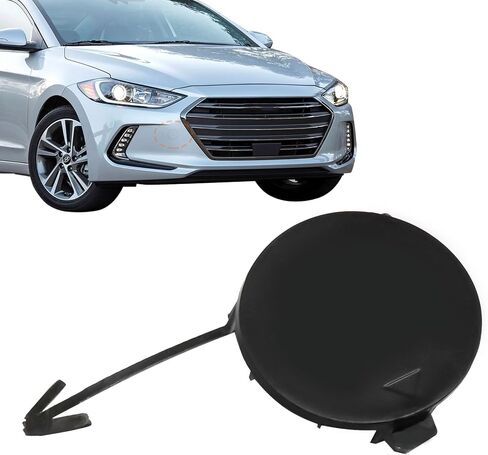 Front Bumper Tow Hook Eye Cap Cover 86588-F2000 86588F2000 Compatible with Hyundai Elantra Sedan 2.0L 2017 2018# HY1029100 Black Front Bumper Cover in Saudi Arabia