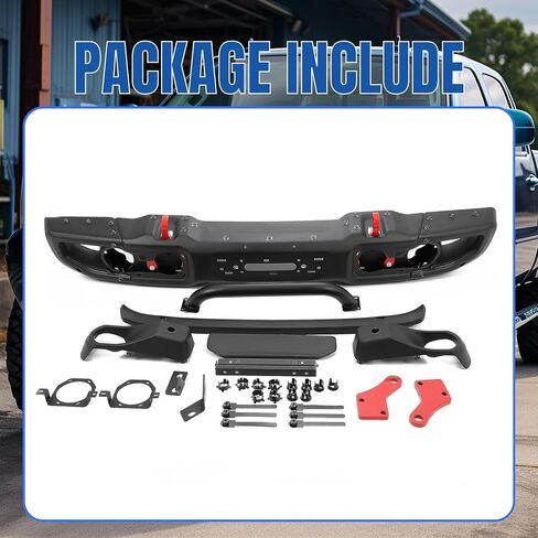 KUAFU Front Bumper Compatible with 2018-2025 Jeep Wrangler JL Rubicon 2020-2025 Jeep Gladiator 10th Anniversary Style 2DR 4DR Models W/PDC Sensor Hole Steel Black Powder Coated in Saudi Arabia