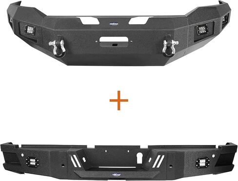 Hooke Road Ram 2500 Front & Rear Bumpers Kit w/Winch Plate for 2019 2020 2021 2022 2023 2024 Dodge Ram 2500 Truck in Saudi Arabia