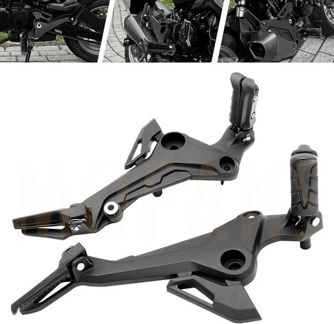 1 Pair Right & Left Side 125CC Motorcycle Footpegs Assembly Footrest Kit Fit for Honda MSX 125 SF Grom 2017 2018 2019 2020 Black in Saudi Arabia