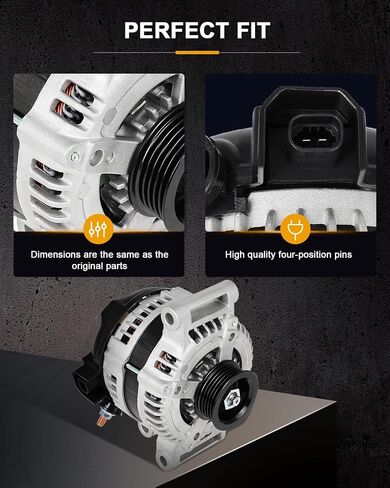 ROADFAR Alternator Compatible for For Chevrolet For Cobalt 2.2L 2.4L 2006-2007, For Hhr 2.2L 2.4L 2006-2007, For Pontiac G5 2.2L 2.4L 2007, For Pursuit 2.2L 2.4L 2006, Replace 11140 in Saudi Arabia