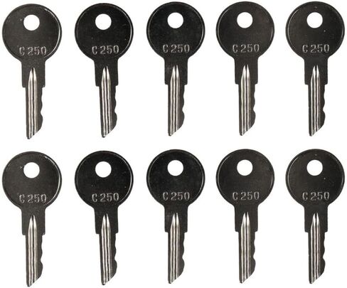 BYOBYO 10 PCS C250 مفاتيح الإشعال ، 170151-001 089216-001 مفاتيح تقييمات السيارات بديلة أجزاء ل Crown Forklift ، للموجة ، من أجل walkie in Saudi Arabia