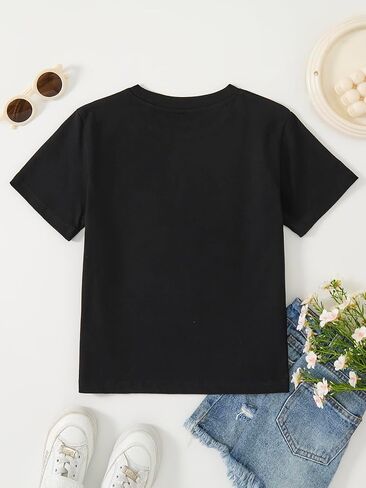 Girls' Cotton Capybara Print T-Shirt Funny Cute Animal Graphic Tee in Kuwait