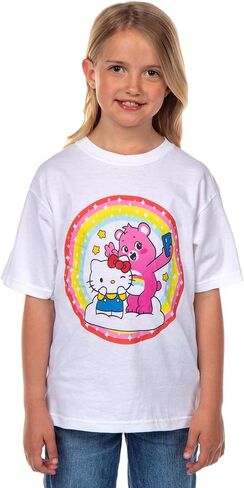 Hello Kitty و Friends X Care Bears T-Shirt Girls Cheer Bear و Kitty Selfie Pose Tee Tee in Saudi Arabia