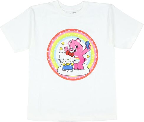 Hello Kitty و Friends X Care Bears T-Shirt Girls Cheer Bear و Kitty Selfie Pose Tee Tee in Saudi Arabia