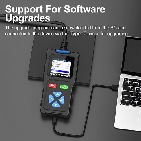 T200 OBD2 Scanner I/M Status Code Reader Mode 6 Mode 8 Scan Tool ECU Info Live Data O2 Sensor Tester DTC Lookup Battery Testing Software Update in Kuwait