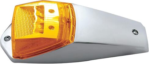 United Pacific 17 Led Reflector Square Cab Light Kit - Amber Led/Amber Lens,Chrome,39529 in Saudi Arabia