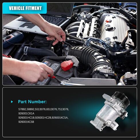 Air Conditioner AC Compressor with Clutch Fit for Nissa Juke 2012-2014 Versa 2011-2019 Versa Note 2014-2019 1.6L 57892 58892 5513076 6513076 7513076 926001CK1A 926001HC1B 926001HC2B in Saudi Arabia