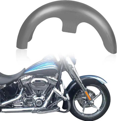 Ecotric 21 '' Wrap Frender Fender مصممة لعجلات 21x3.5 العجلات 120/70-21 متوافقة مع Harley Touring Softail Ultra Glide Glide Road Glide Electra Glide Road King Front Mudguard in Saudi Arabia