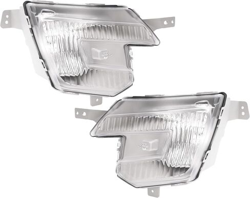 HECASA Fog Lights w/Bezels Pair Compatible with 2016-2017 Ford Explorer & 2016-2019 Ford Police Interceptor Utility Base Replacement for FO1038159 FO1039159 Halogen Front Fog Lamp Cover Trim RH & LH in Saudi Arabia