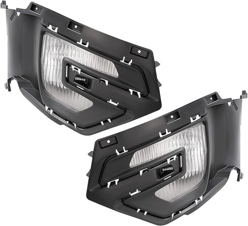 HECASA Fog Lights w/Bezels Pair Compatible with 2016-2017 Ford Explorer & 2016-2019 Ford Police Interceptor Utility Base Replacement for FO1038159 FO1039159 Halogen Front Fog Lamp Cover Trim RH & LH in Saudi Arabia