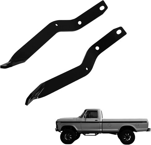labwork Rear Bumper Brackets Black Replacement for 1964-1979 F-100 F-250 4WD F-350 2WD Super Camper Special Pickup with 34 Inch Outside to Outside Rear Frame Rail Spacing in Saudi Arabia