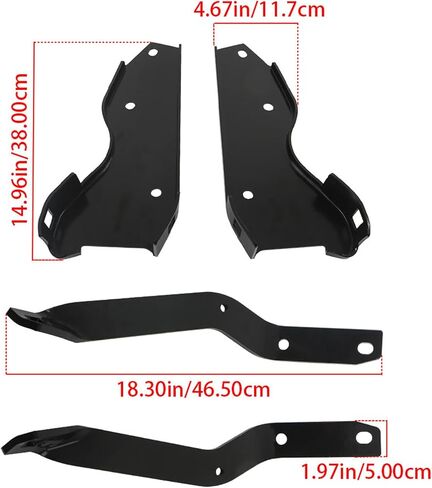 labwork Rear Bumper Brackets Black Replacement for 1964-1979 F-100 F-250 4WD F-350 2WD Super Camper Special Pickup with 34 Inch Outside to Outside Rear Frame Rail Spacing in Saudi Arabia