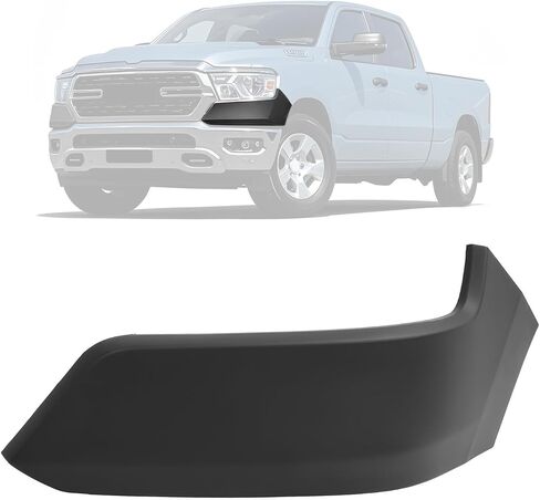 KUAFU Left Front Bumper Filler Panel Compatible with 2019-2024 Ram 1500 Driver Side Upper Bumper End Face Bar Matted Black Plastic Replacement For 68403911AE CH1016103 in Saudi Arabia