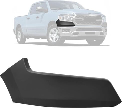 Kuafu Left Left Pront Pulper Filler Filler متوافق مع 2019-2024 RAM 1500 سائق الجانب العلوي الطرفي بار البديل البلاستيكي الأسود مصلحة لـ 68403911AE CH1016103 in Kuwait
