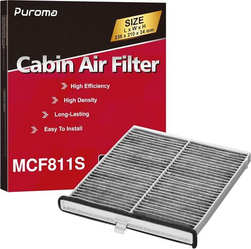 Puroma Cabin Air Filter with Activated Carbon, Replacement for CF11811, CPJ6X, CAF1907P, CAF1907C, CU24009, Compatible with Mazda 3, Mazda 6, CX-5, MP11-1K-D45, KD45-61-J6X, KR11-61-J6X in Kuwait