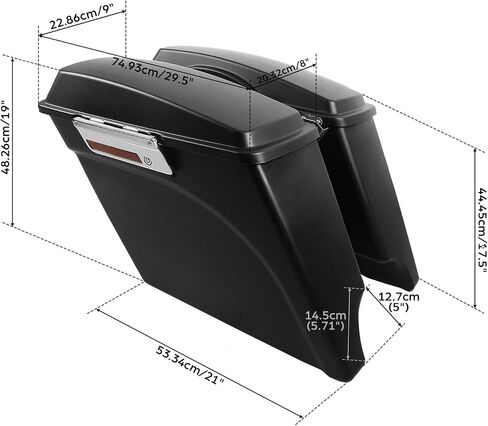 أكياس السرج Slmoto 5 "أكياس سرج ممتدة و Fender الخلفية تناسب Harley Cvo Touring flt flhtcu flhrc Road Road Road Glide Glide Electra Glide Ultra-Classic Softail Dyna Sportster 09-13 in Saudi Arabia