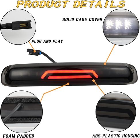 High Mount Stop Lights LED Third Brake Light Assemblies Compatible with Chevy Silverado GMC Sierra 1500 2500 3500 Truck 1999-2006 LED Cargo Light Accessories in Kuwait
